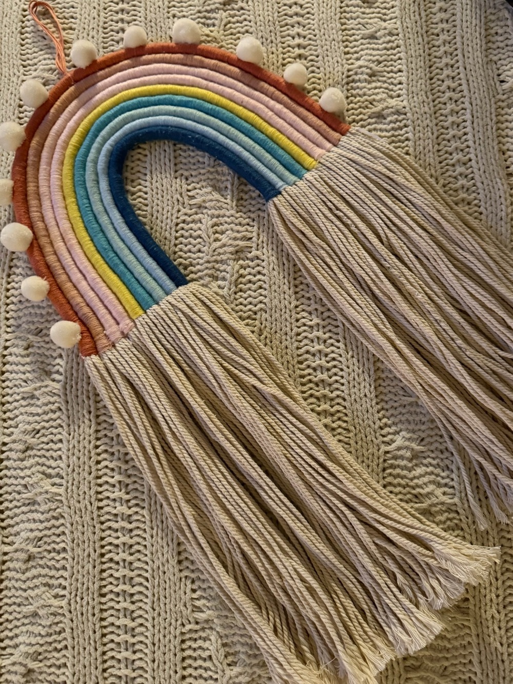 Rainbow Macramé Wall Hanging - Multicolor